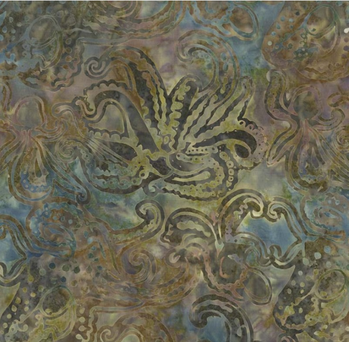 Tropical Batiks - Octopus BT7780-SEAS-D by Michael Miller