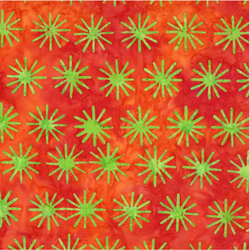 Tropical Batiks - Mega Star BT9195-LAVA-D by Michael Miller