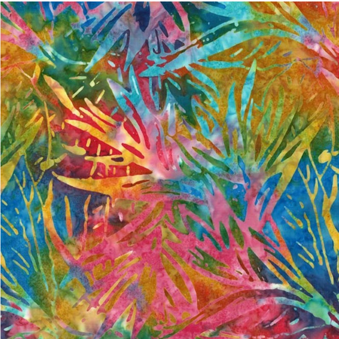 Tropical Batiks - Palm Bloom Calypso BT8506-CALY-D by Michael Miller