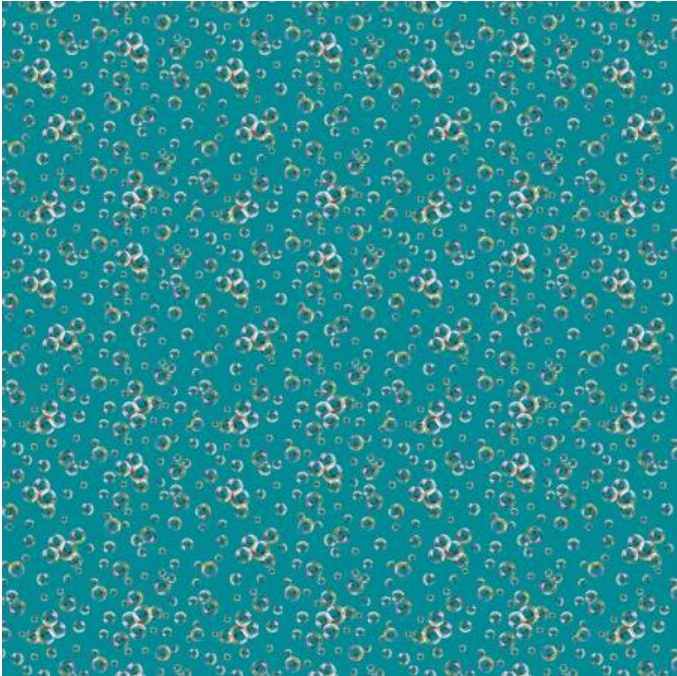 Under the Sea - Sea Bubbles Teal by Benartex