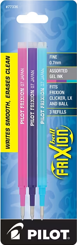 FriXion Refill - Pink, Purple, Blue - Set of 3