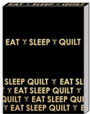 Notepad by MODA "Eat Sleep Quilt" Black & Gold Cover