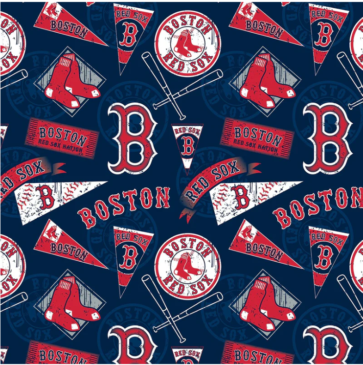MLB Boston Red Sox - New Retro Navy 58" Wide by Fabric Traditions