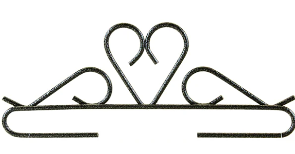 Heart Bell Pull 10.5" Wide - by Ackfeld Wire