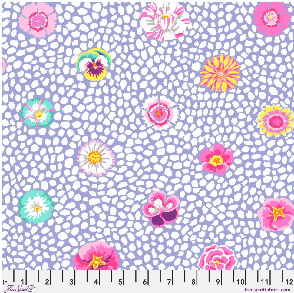 Kaffe Fassett - Guinea Flower - Lavender PWGP059 by Free Spirit