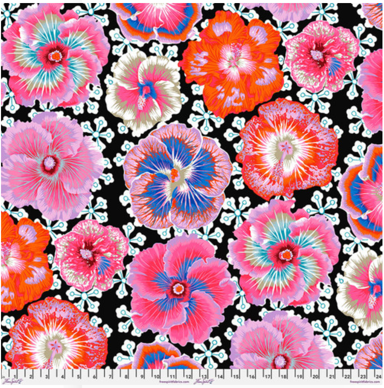 Kaffe Fassett Stash - Floating Hibiscus Contrast PWPJ122 by Free Spirit