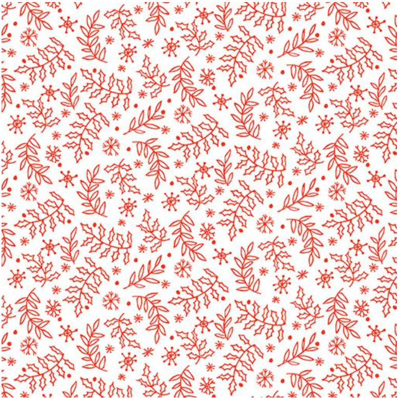 Meowy Christmas - Holly Jolly Red/White 16235-19 by Benartex