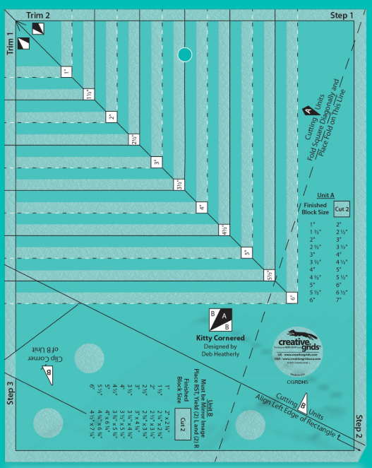 Creative Grids - CGRDH5 Kitty Cornered Ruler