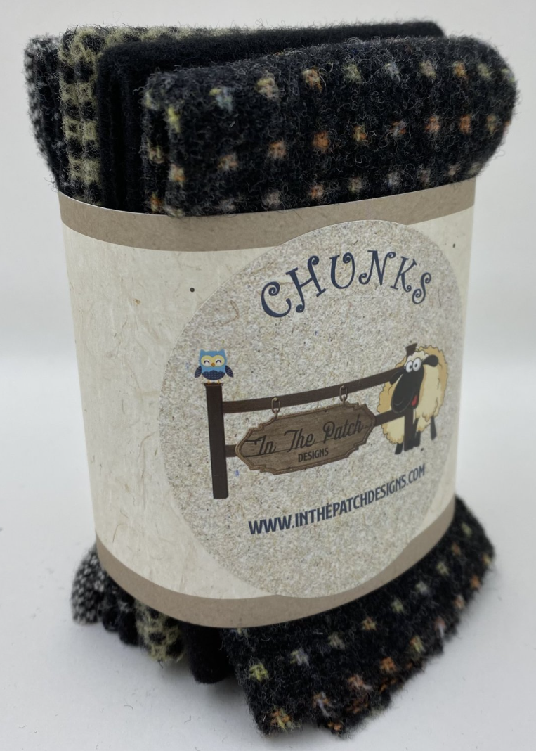Chunks - Wool Chunks - Natural/Black WK4517 by In The Patch Designs