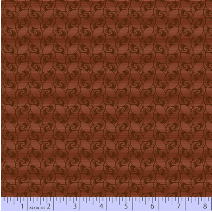 Hill Country Heritage - Red Snails Trail R228428 0511 by Marcus Fabrics