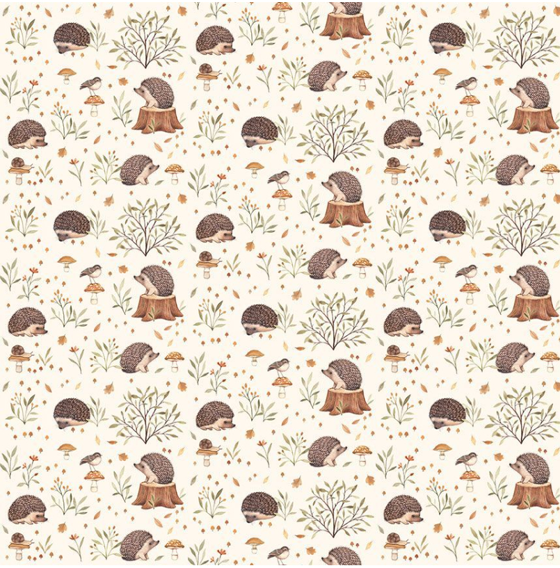 Little Forest - Hedgehogs DNS2304 Cream by Dear Stella