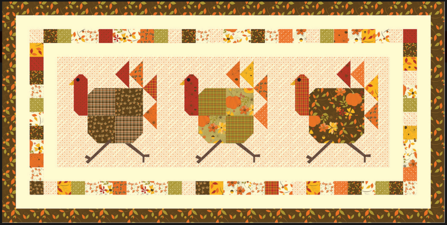 Turkey Trot 5" Stacker Table Runner Pattern by Pieces from My Heart