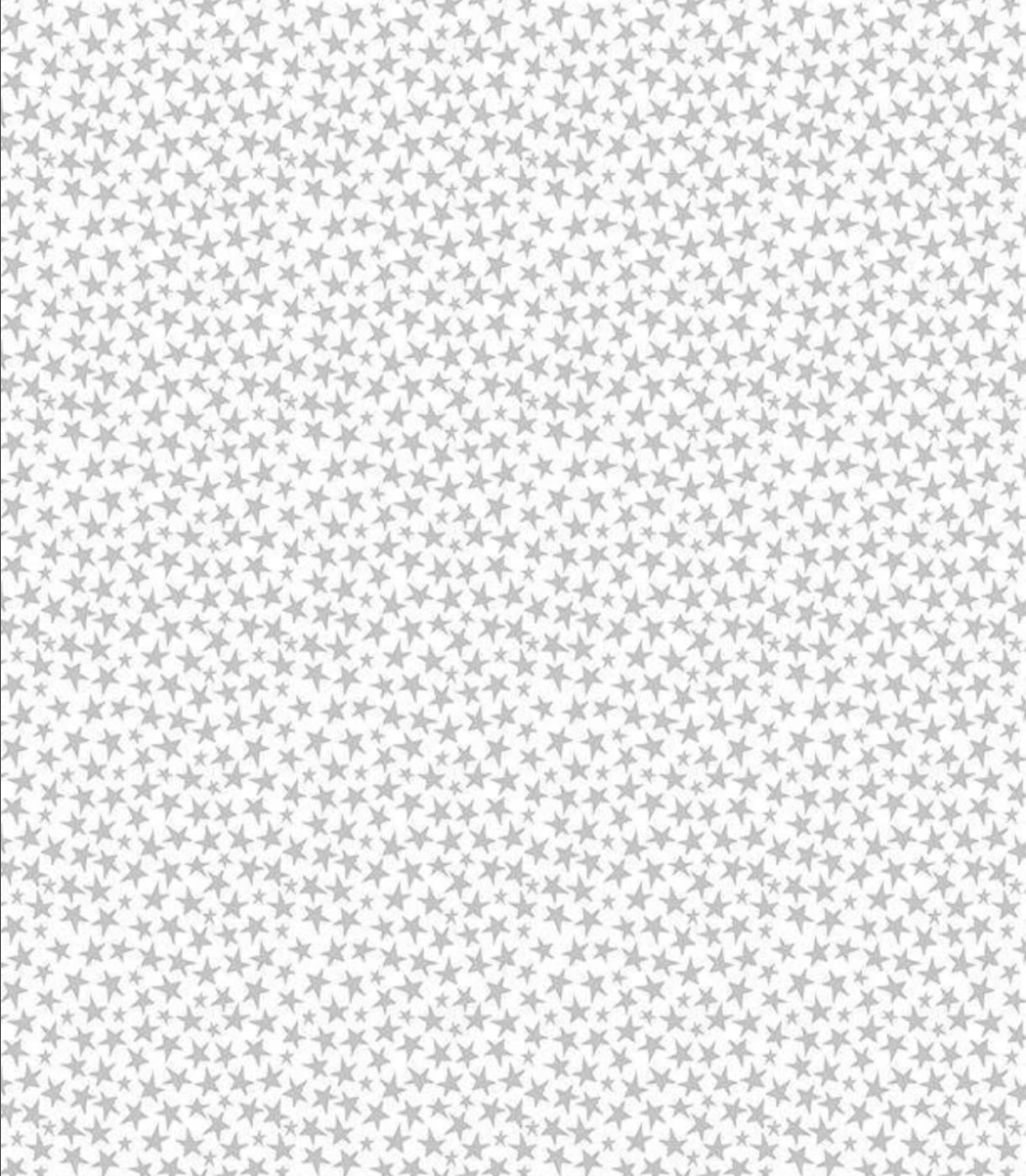 Safari Lullaby - White Stars on White 36269 100 by Wilmington Prints