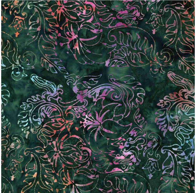 Tonga Batiks - Stamped Tropical Leaves Mayfair B3679 by Timeless Treasures
