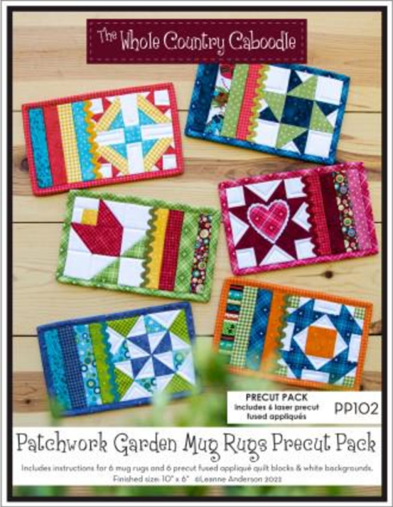 Patchwork Garden Mug Rugs Pattern by The Whole Country Caboodle
