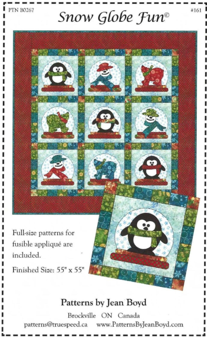 Snow Globe Fun Applique Quilt Pattern by Jean Boyd