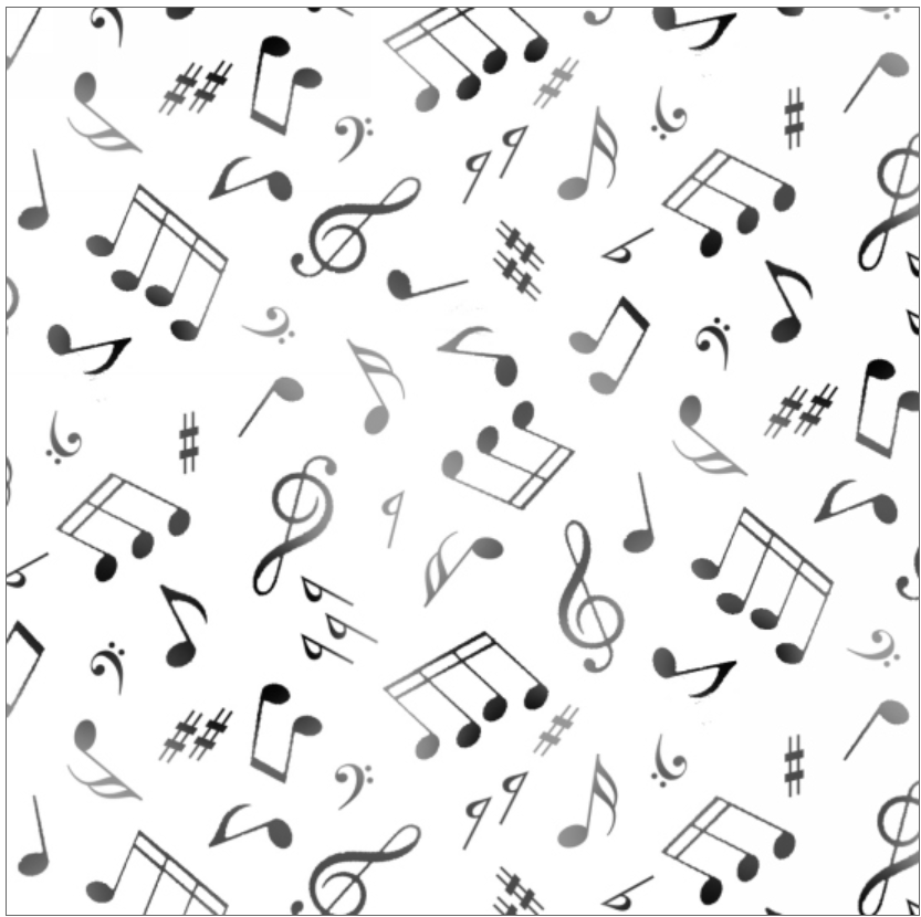Jazz - Music Notes 148 White by Elizabeth's Studio