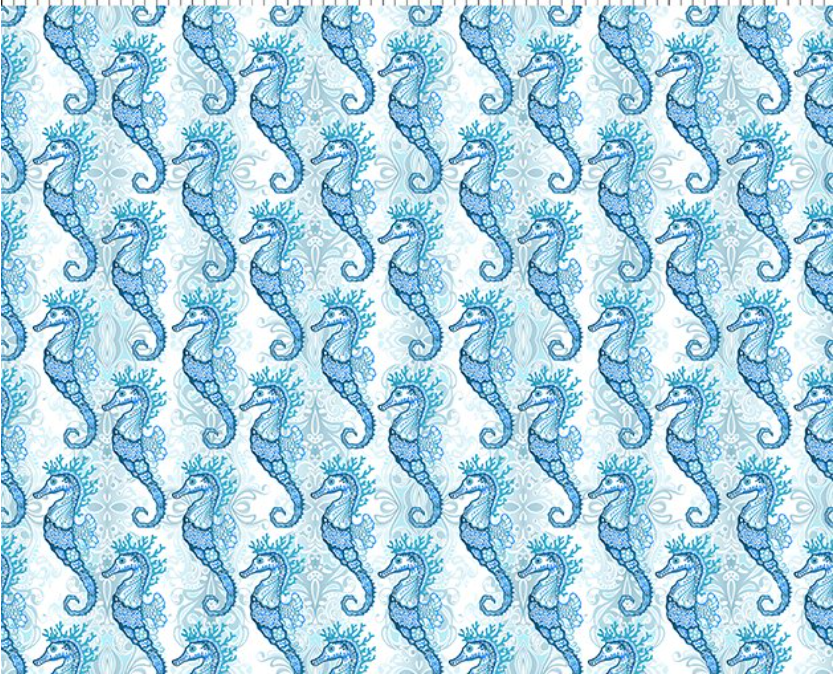 Wonders of the Ocean - Seahorses by Jason Yenter for In the Beginning Fabrics