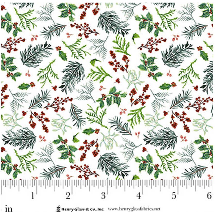 Joyful Snowmen - Branches & Berries 2088-06 By Henry Glass & Co.