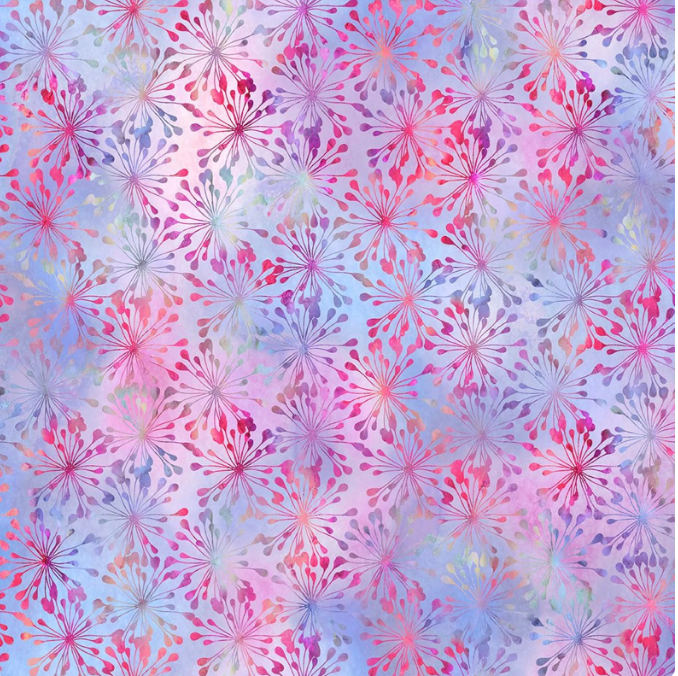 Impressions - Pink Puffs 7JYS-2 by Jason Yenter for In the Beginning Fabrics