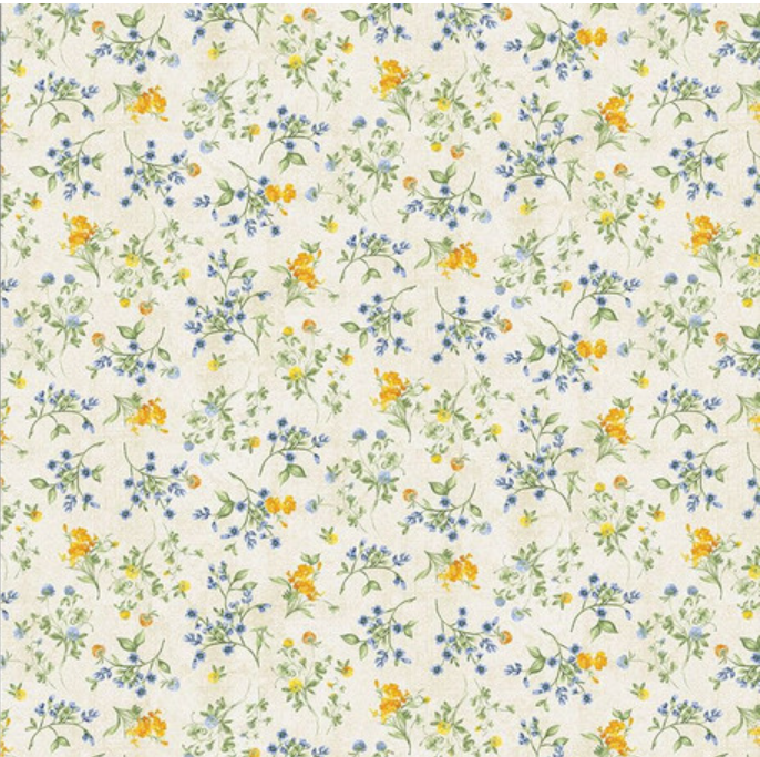 Fleur - CD3365 Tiny Floral Cream by Timeless Treasures