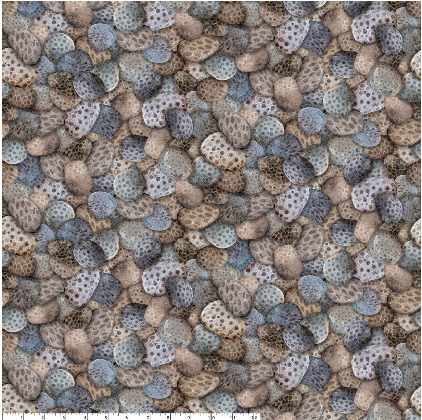 Landscapes - Petoskey Stones - Multi 54625D-1 by Windham Fabrics