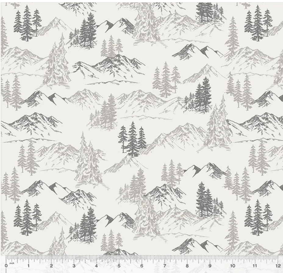 Aspen - Mountains 54043-4 Snow by Windham Fabrics