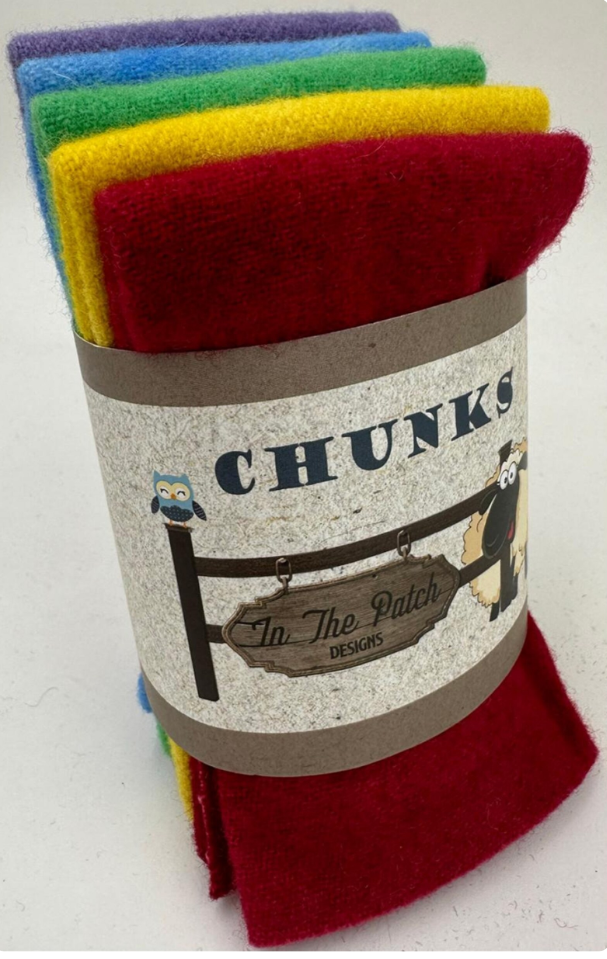 Chunks - Wool Chunks - Rainbow WK6053 by In The Patch Designs