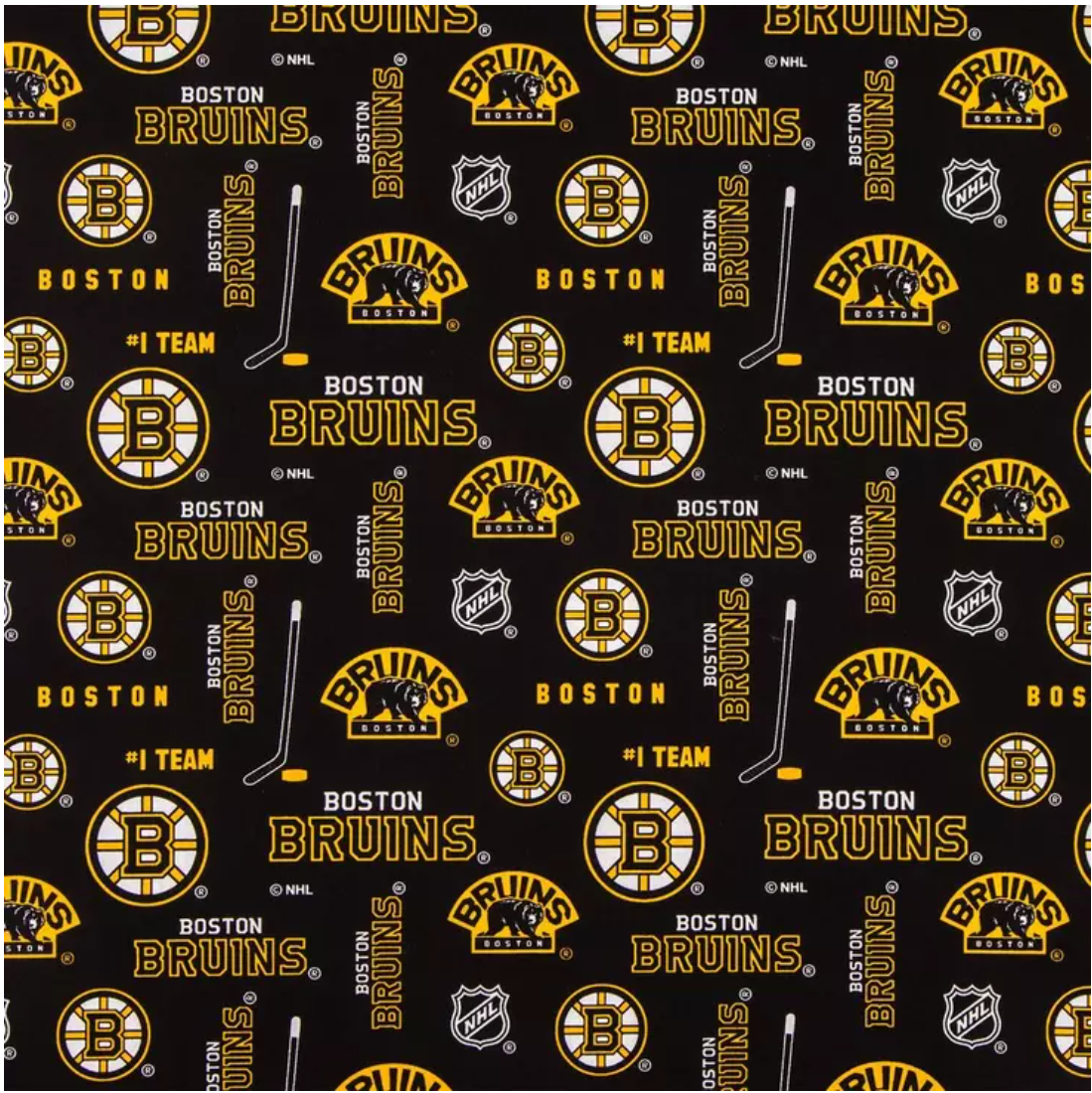NHL Boston Bruins Trademark Fabric 169-BRU by Sykel Enterprises