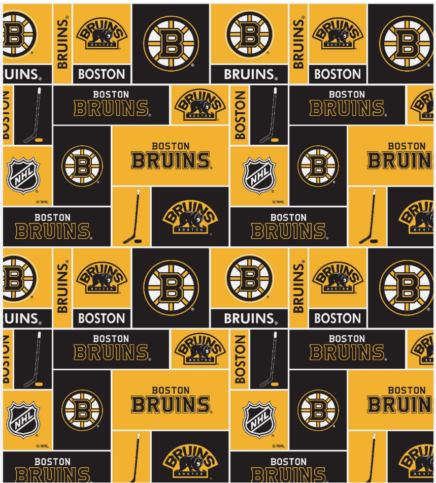 NHL Boston Bruins Trademark Fabric Block CTN 840-BRU by Sykel Enterprises