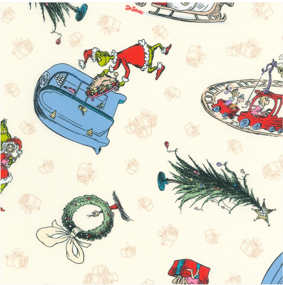 How the Grinch Stole Christmas - Scenic Holiday ADED-21775-223 by Dr. Seuss Enterprises for Robert Kaufman
