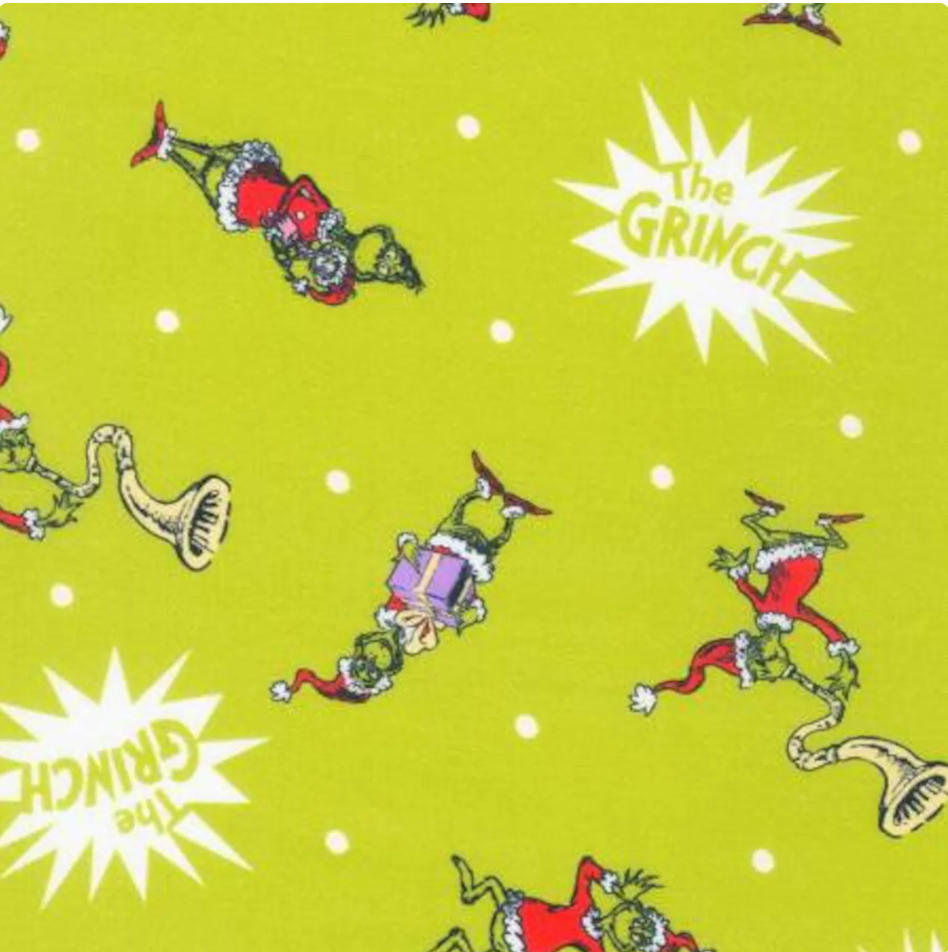 How the Grinch Stole Christmas - Green ADED-21776-223 by Dr. Seuss Enterprises for Robert Kaufman