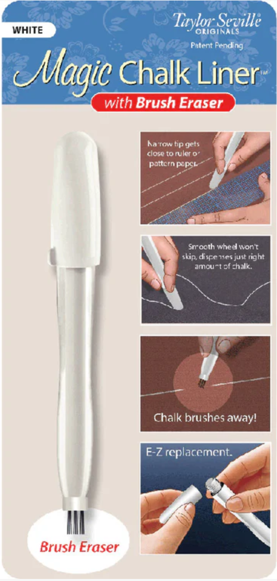 Magic Chalk Liner with Brush Eraser - White - by Taylor Seville Original
