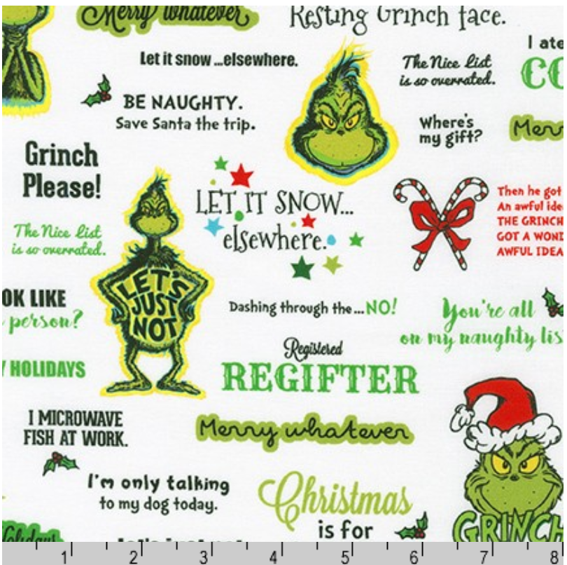 How the Grinch Stole Christmas - Holiday ADE-20280-223 by Dr. Seuss Enterprises for Robert Kaufman