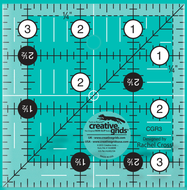 Creative Grids - 3 1/2 x 3 1/2 Ruler CGR3