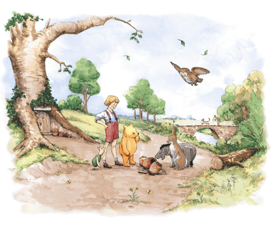Classic Pooh - Panel Green 8728P-66 (146)