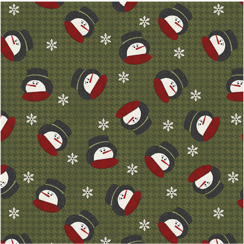 Snowballs - Jolly Snowmen Leaf by Benartex