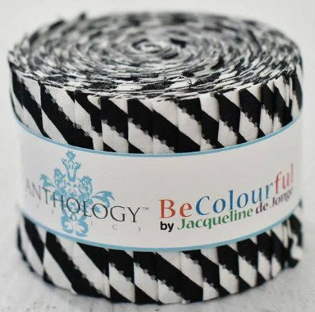 Be Colourful - Night and Day Bias Stripes Strip Roll of 26 by Jacqueline de Jonge Batiks for Anthology