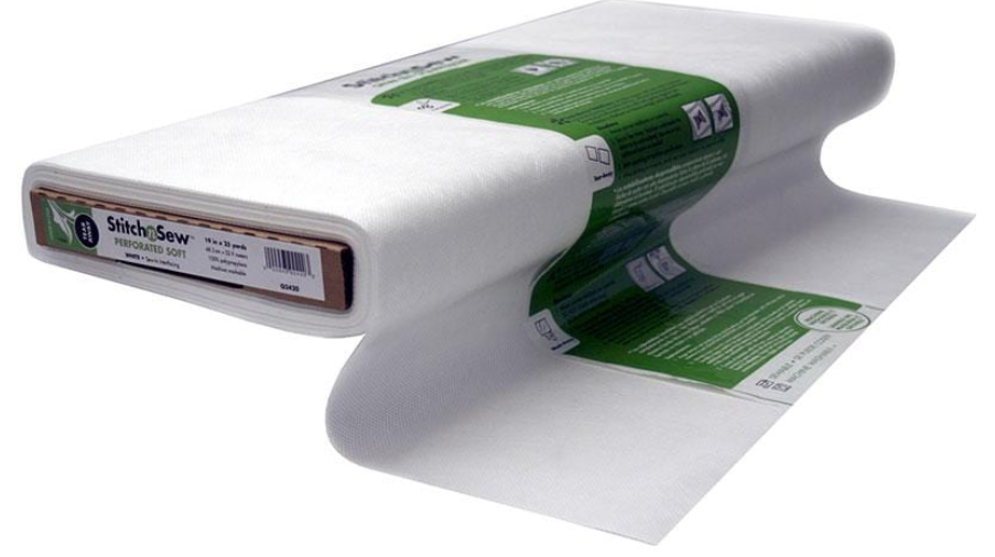 Stitch n Sew Perforated Soft White Tear Away Sew-In Interfacing