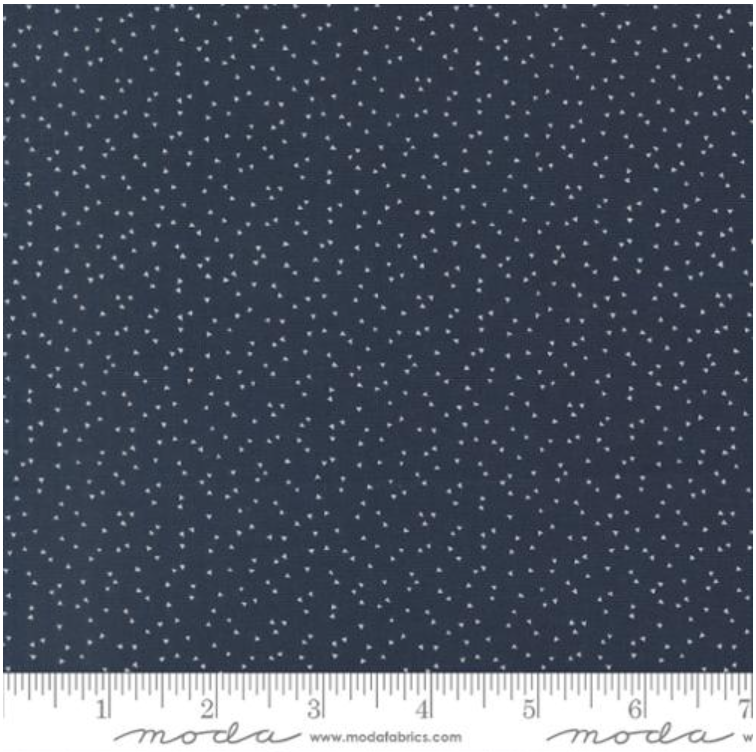 American Gatherings III - Primitive Gatherings Dark Blue with Cloud Tiny Triangles 49325 16 by Moda