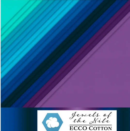 Ecco Cotton - Jewels of the Nile Pkg of 42 - 10" Squares by Lumin Fabrics