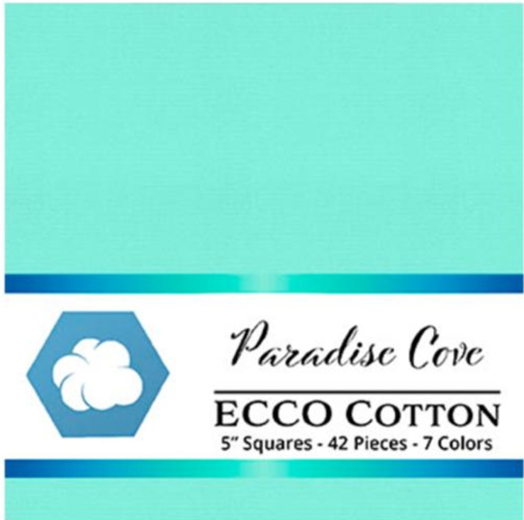 Ecco Cotton - Paradise Cove Pkg of 42 - 5" Squares by Lumin Fabrics