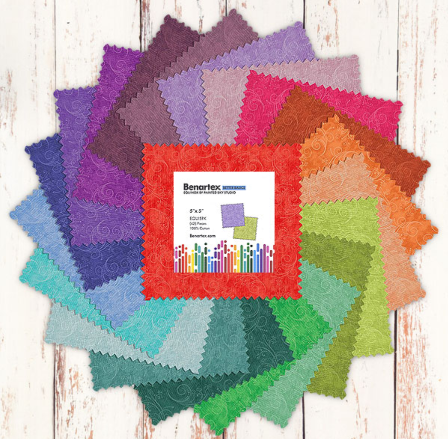 Equinox - 5" Squares EQNXZ5PK Pkg of 42 Pieces by Benartex