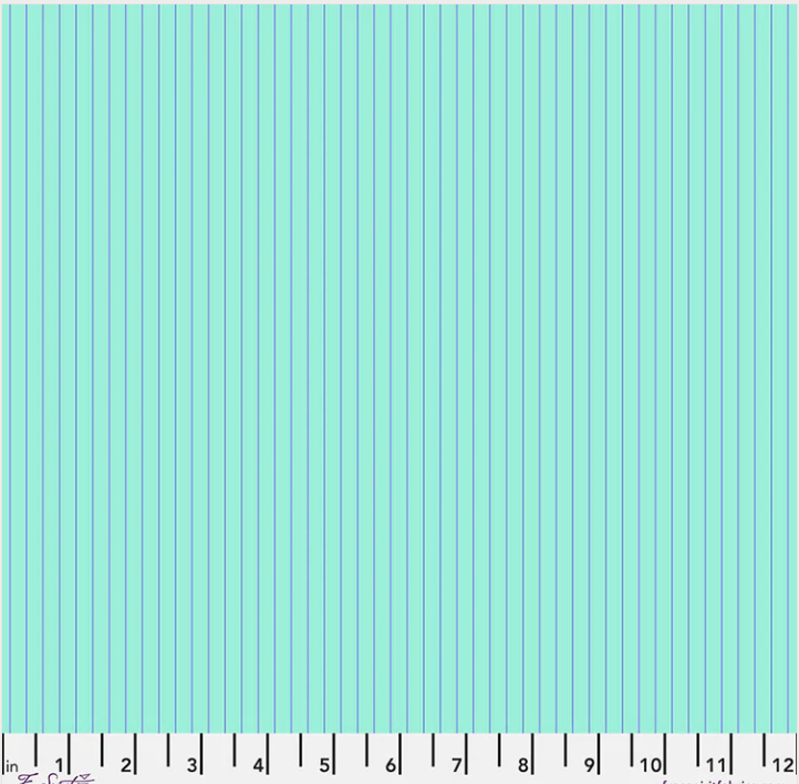 Tula Pink Tiny Stripes - Misty by Free Spirit