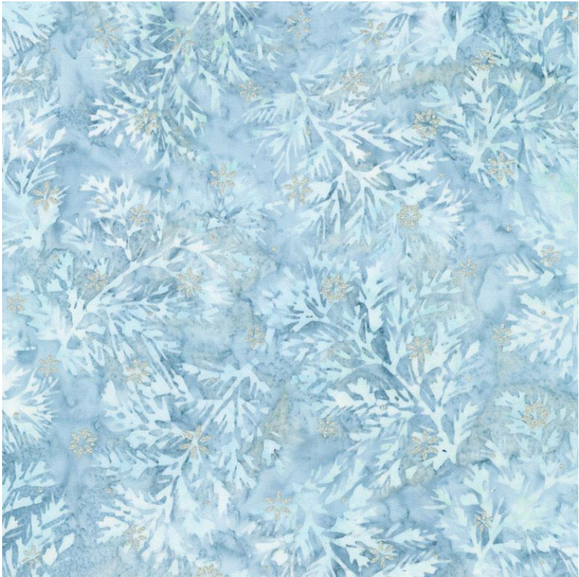 Winter Pines - Artisan Batik Branches with Silver Metallic AMDM-23143-65 Powder by Robert Kaufman