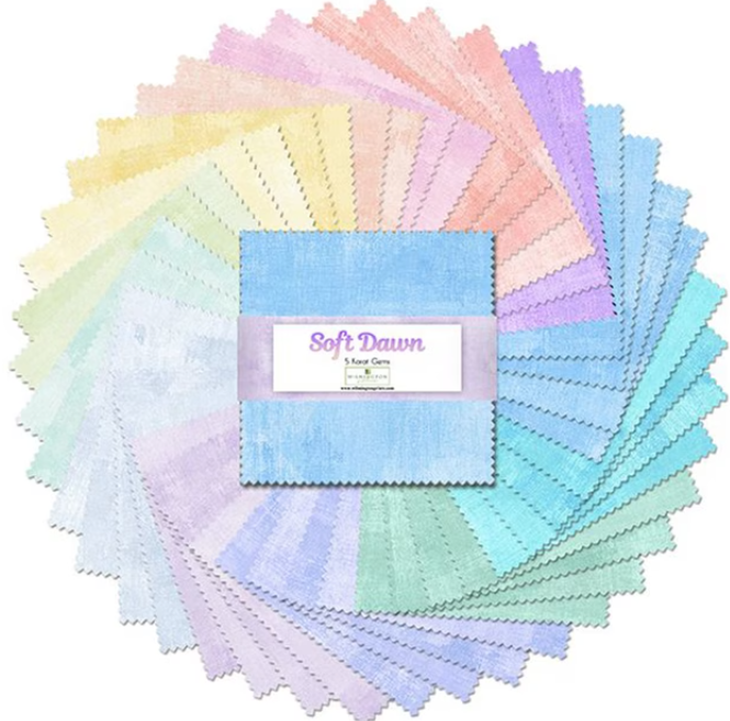 Soft Dawn - 5 Karat Gems - 5" Squares Pk of 42 507-113-507 by Wilmington Prints