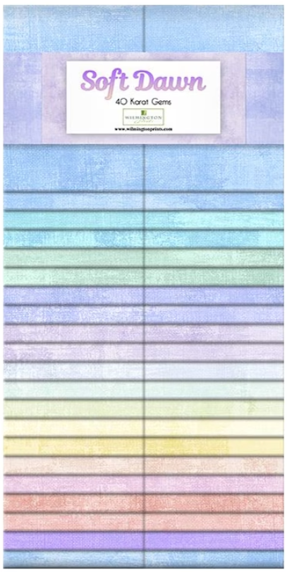 Soft Dawn - 40 Karat Gems - 2 1/2" x 44" Strips - Pk of 40 - 842-160-842 by Wilmington Fabrics