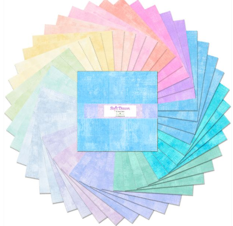 Soft Dawn - 10 Karat Gems Pkg of 42 512-113-512 - 10" Squares by Wilmington Prints