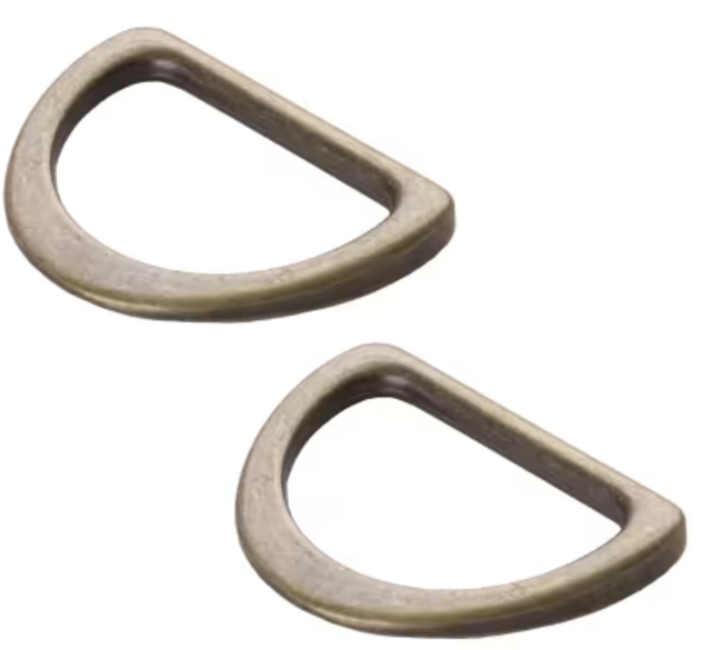 Sallie Tomato - 1" Flat D-Ring Set of 2 - Antique