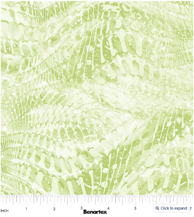 Dragonfly Wonder - Rippling Waves Light Leaf 16407P-40 by Benartex